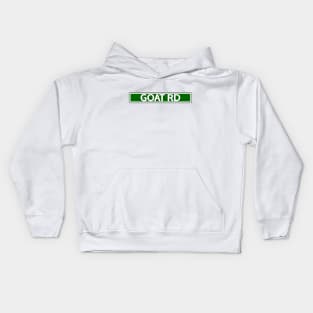 GOAT Road Street Sign Kids Hoodie